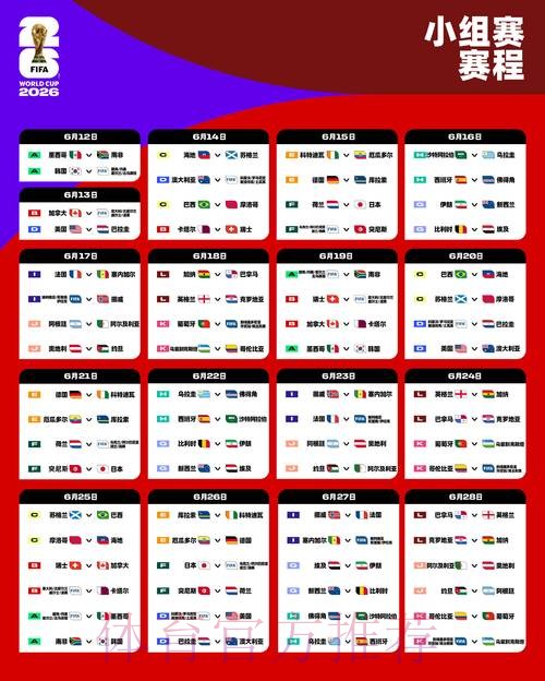 2026世界杯完整赛程下载 2026世界杯完整赛程下载